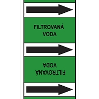 Značení potrubí, filtrovaná voda